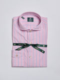 STRIPED POPLIN SHIRT - PINK