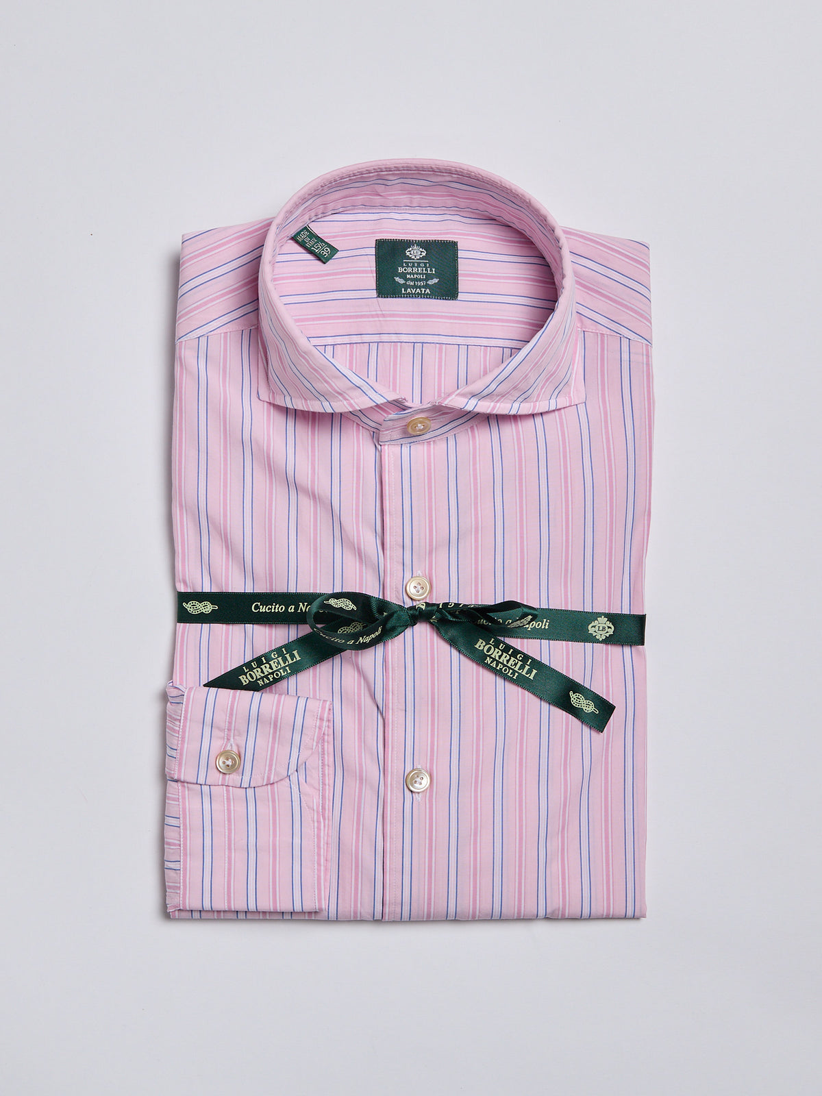 STRIPED POPLIN SHIRT - PINK