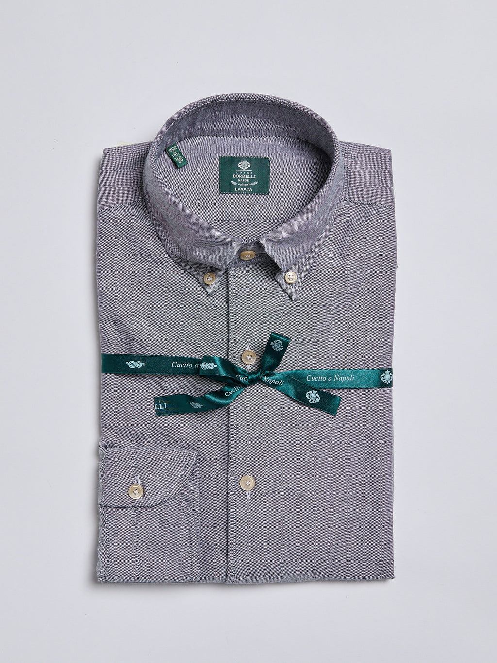 OXFORD "BUTTON-DOWN" SHIRT - BLACK/GREY