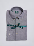 OXFORD "BUTTON-DOWN" SHIRT - BLACK/GREY