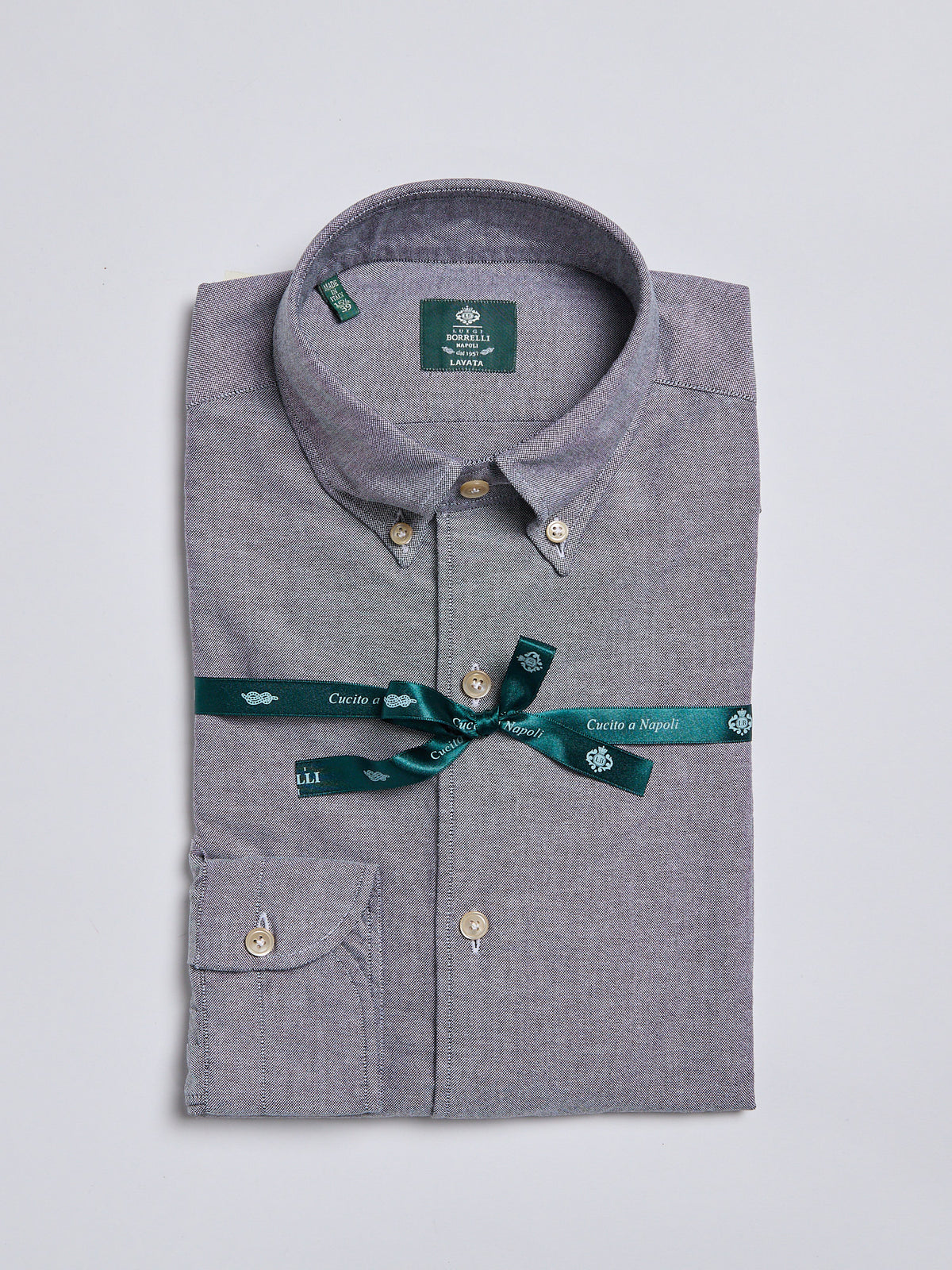 OXFORD "BUTTON-DOWN" SHIRT - BLACK/GREY