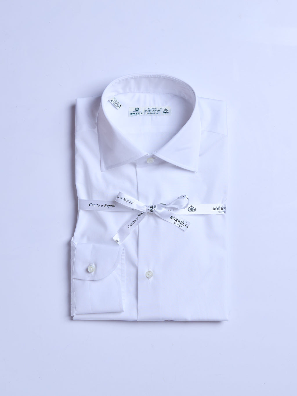 "SAKELLARIDIS" SOLID COLOR SHIRT - WHITE