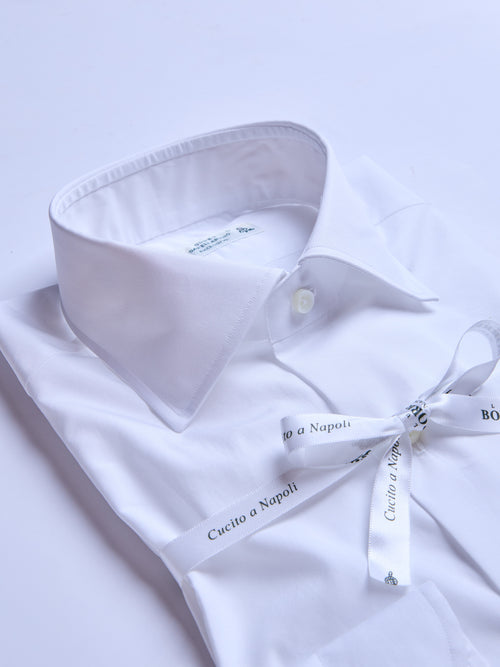 "SAKELLARIDIS" SOLID COLOR SHIRT - WHITE